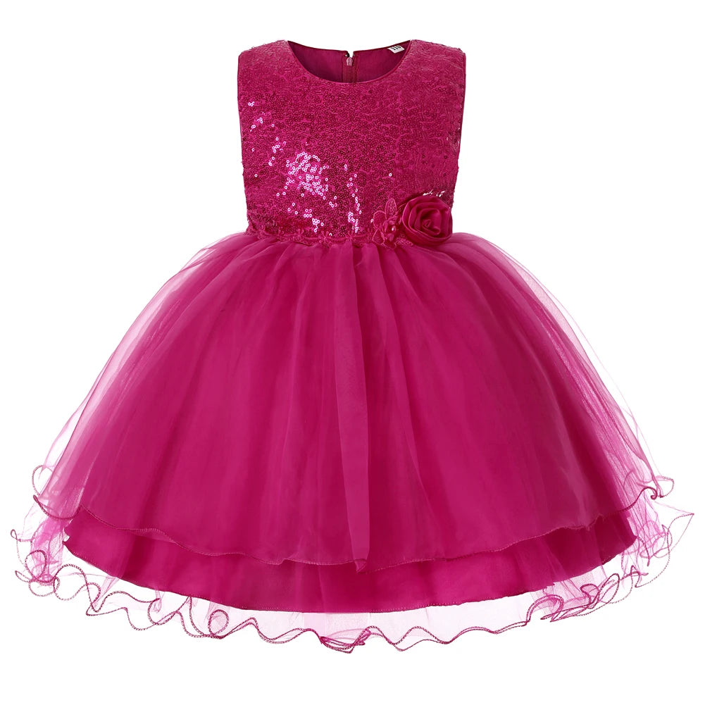 Kids Sequined Dresses for Girls Christmas Children Clothing Princess
