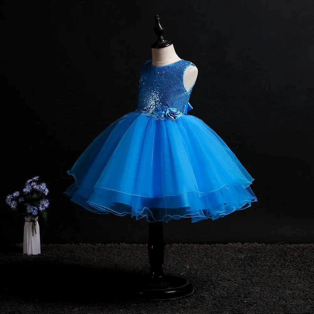 Kids Sequined Dresses for Girls Christmas Children Clothing Princess