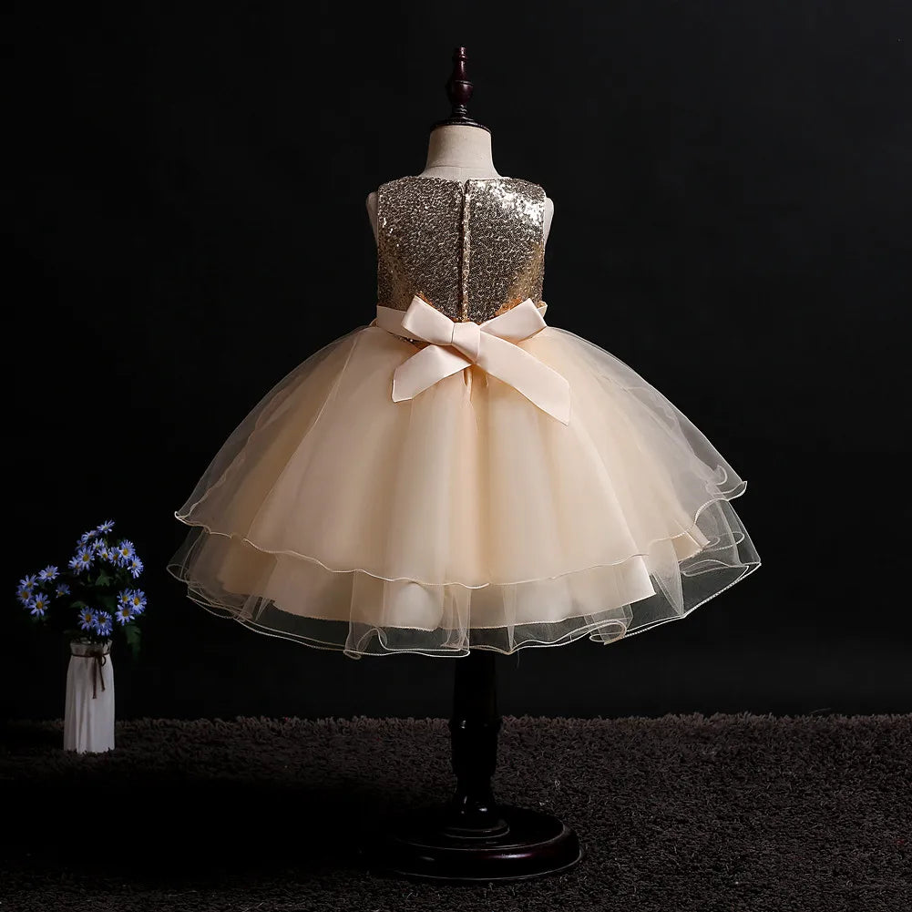 Kids Sequined Dresses for Girls Christmas Children Clothing Princess
