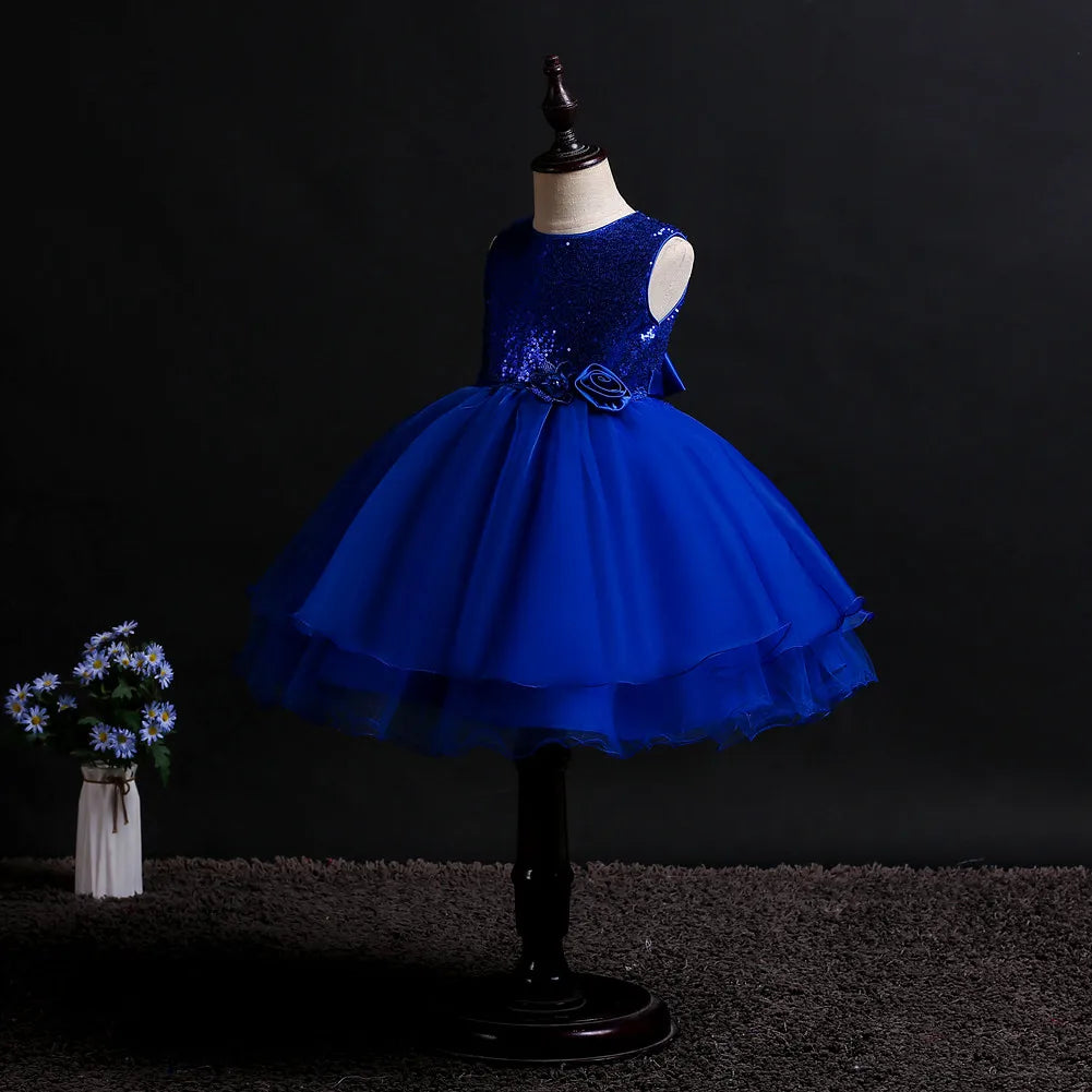 Kids Sequined Dresses for Girls Christmas Children Clothing Princess