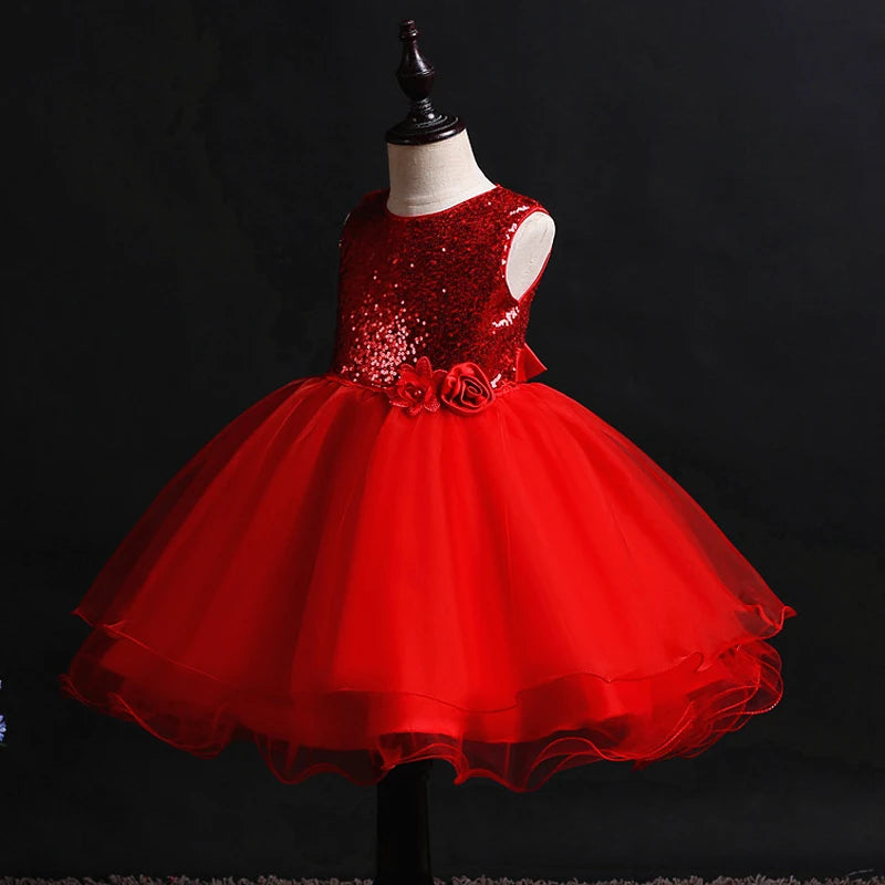 Kids Sequined Dresses for Girls Christmas Children Clothing Princess
