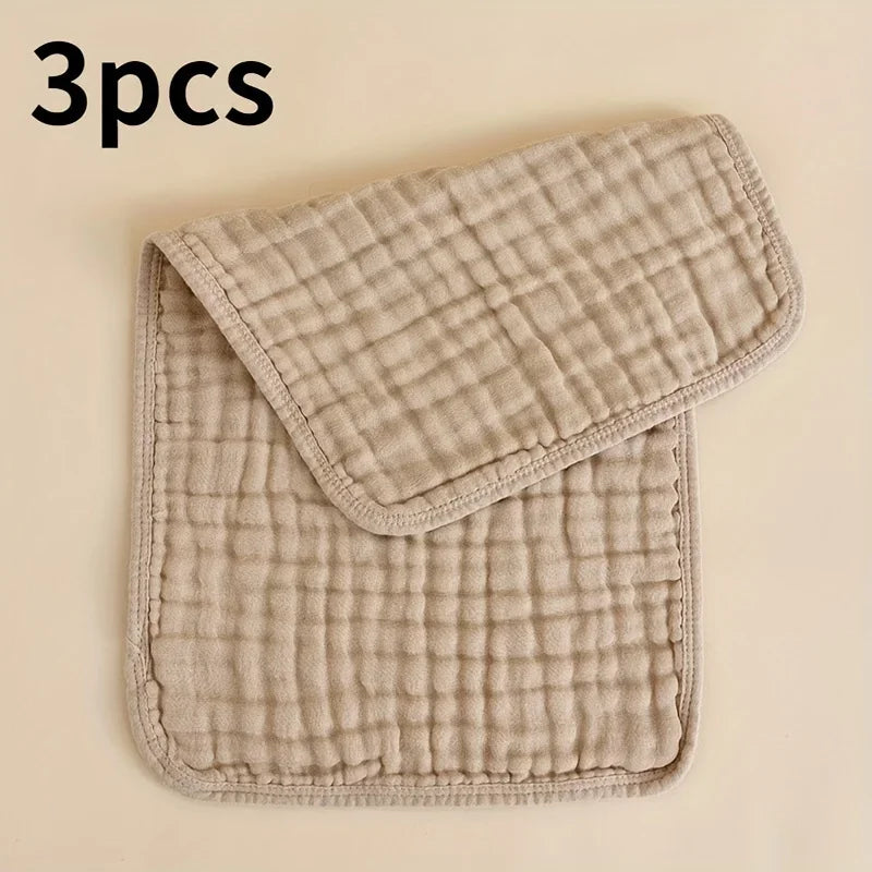 3pcs Muslin Baby Towel Long Burp Cloths Soft Absorbent Cotton Gauze Towel Baby Bib Newborn