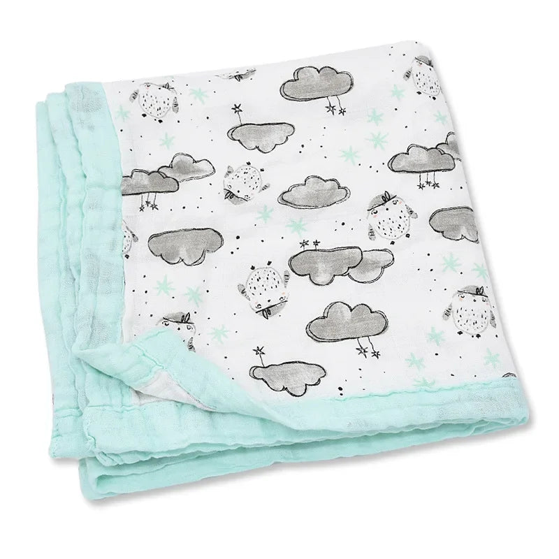 2 Layer Bamboo Cotton Baby Blanket Baby Towel baby blankets newborn