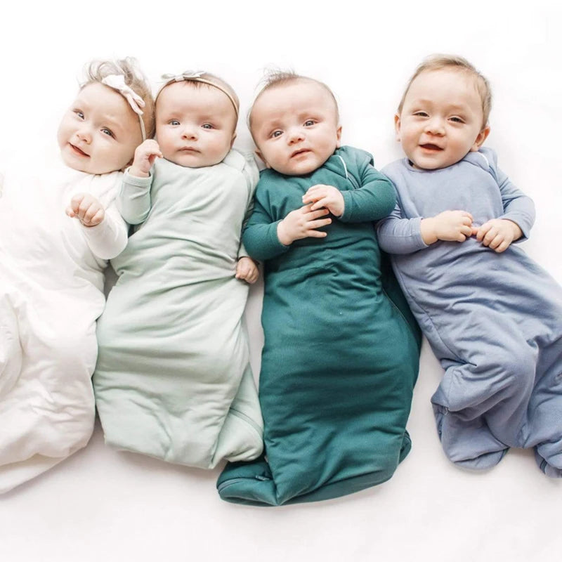 Bamboo Fiber Sleeping Bags Autumn Newborn Girl Crawling Clothes Spring Infant Cotton Anti-kicking