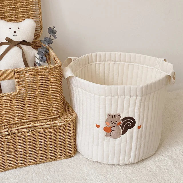 INS Baby Bags Cute Bear Embroidery Diaper Bag Caddy Nappy Cart Storage Mummy Maternity Bag