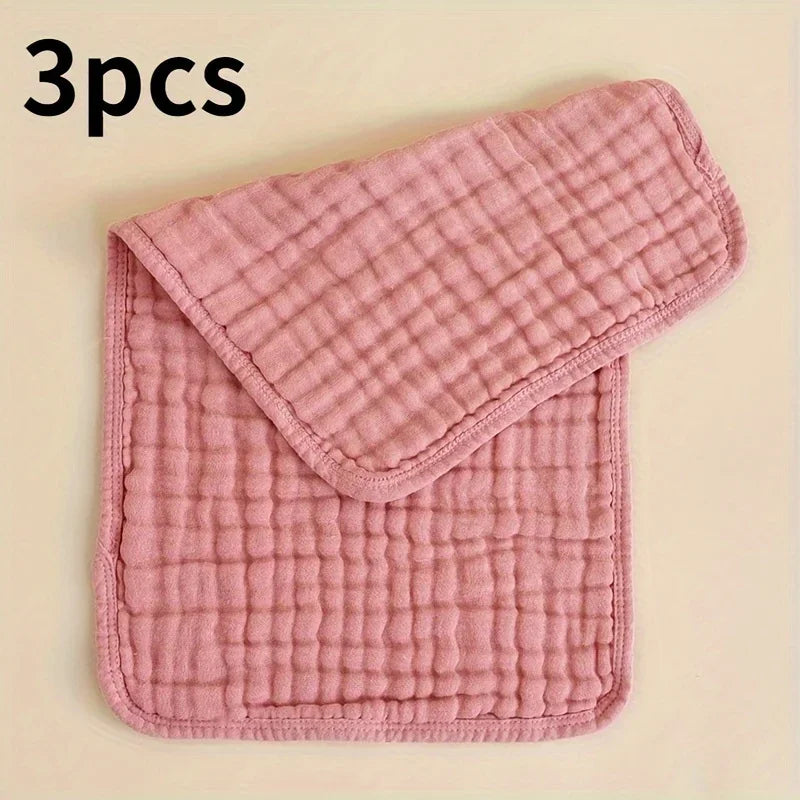 3pcs Muslin Baby Towel Long Burp Cloths Soft Absorbent Cotton Gauze Towel Baby Bib Newborn