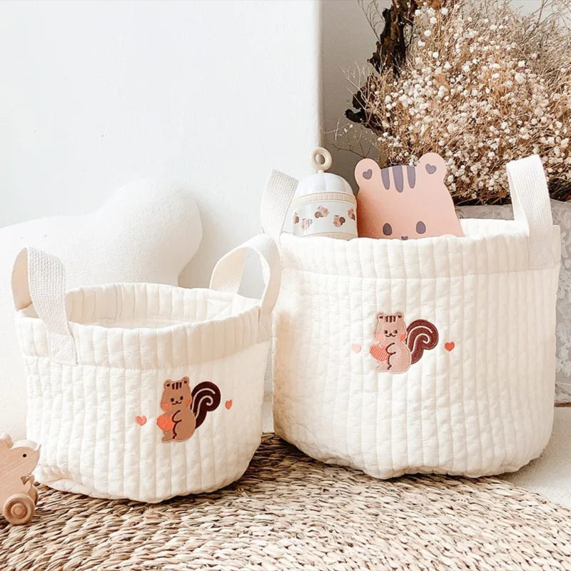 INS Baby Bags Cute Bear Embroidery Diaper Bag Caddy Nappy Cart Storage Mummy Maternity Bag