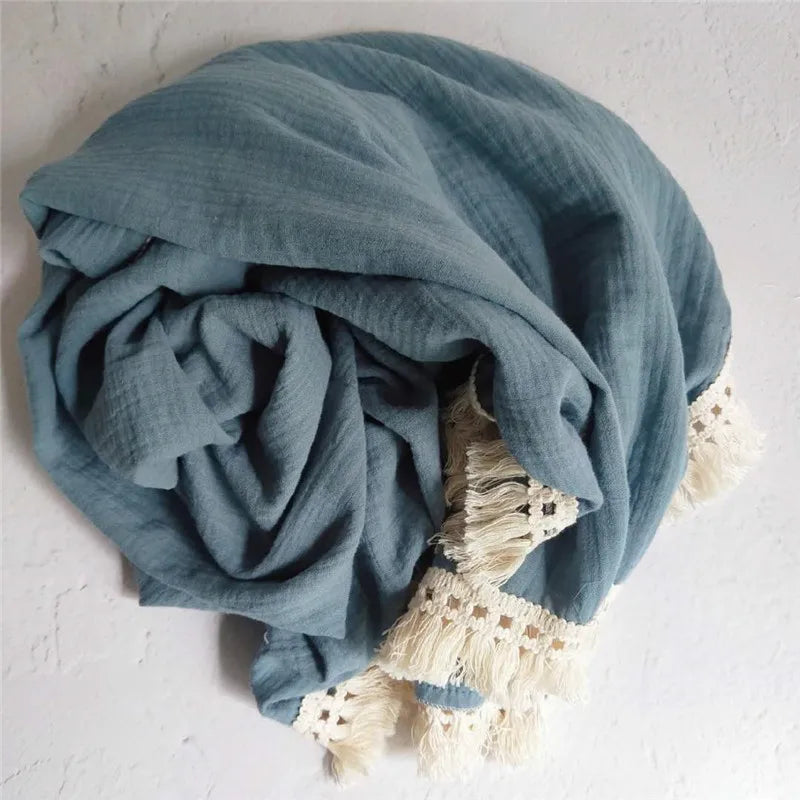 100% Cotton Baby Blankets Newborn for Boys Girls Muslin Swaddle Blankets Flower Print Bedding Quilt Swaddle