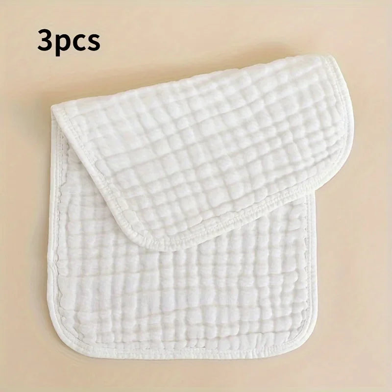 3pcs Muslin Baby Towel Long Burp Cloths Soft Absorbent Cotton Gauze Towel Baby Bib Newborn