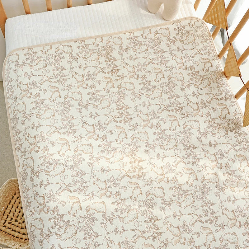 Cotton Baby Diaper Changing Mat Washable Large Size Diaper Changing Pad Covers Waterproof Children
