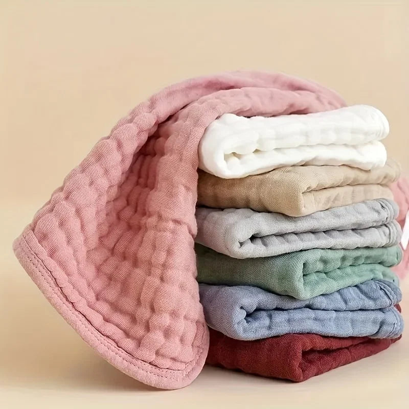 3pcs Muslin Baby Towel Long Burp Cloths Soft Absorbent Cotton Gauze Towel Baby Bib Newborn