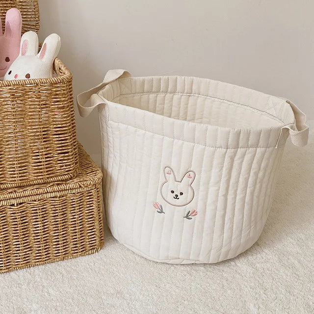 INS Baby Bags Cute Bear Embroidery Diaper Bag Caddy Nappy Cart Storage Mummy Maternity Bag
