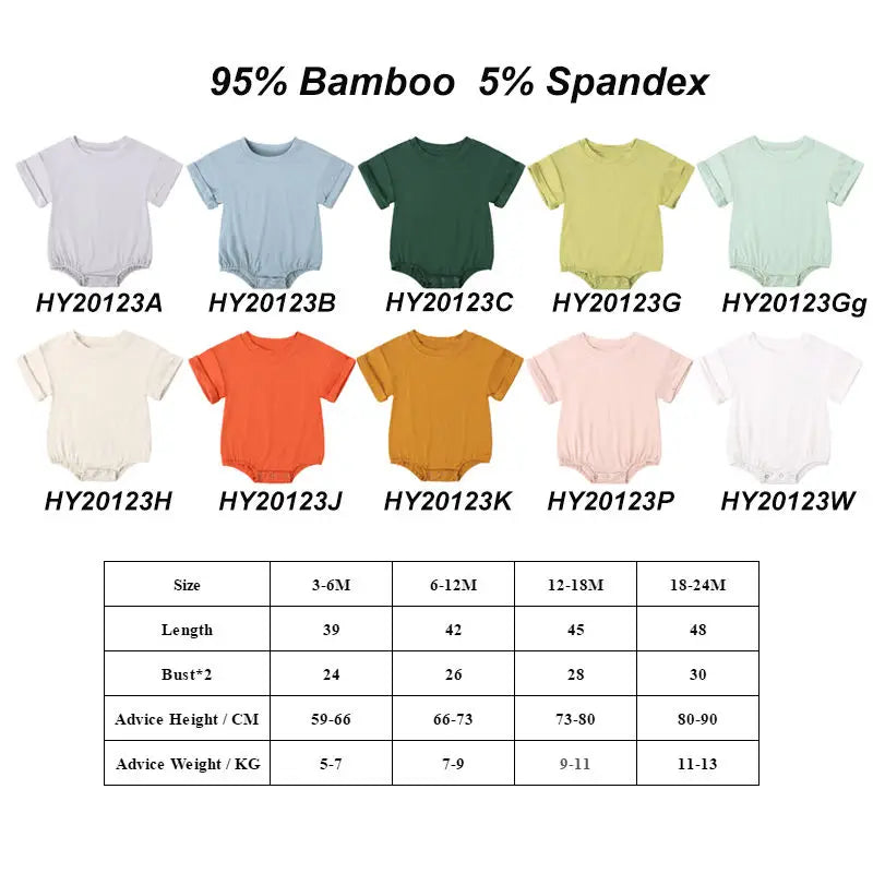Newborn Boys Girls Clothing Casual Bamboo Fiber Rompers 3-24M Infnat Baby Jumpsuit