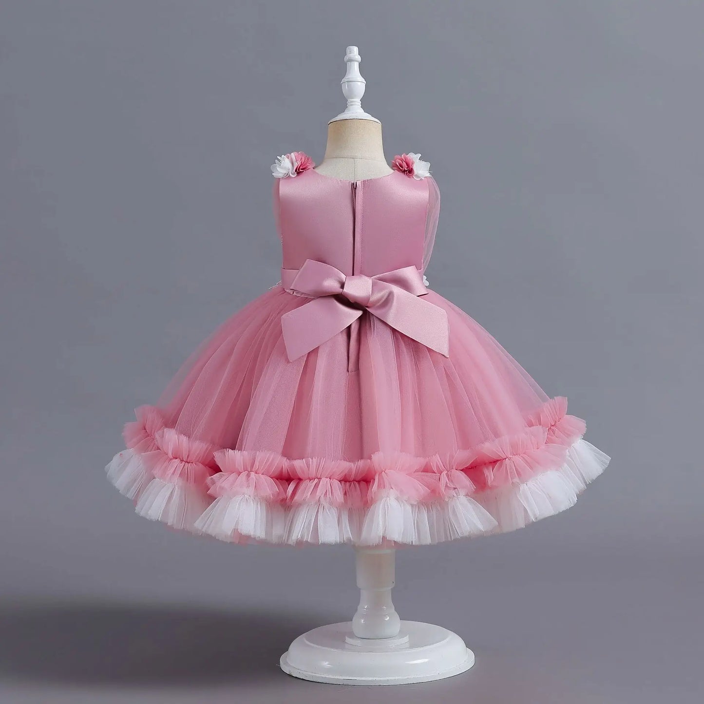 Dress Layered Tulle Kids Girl Ball Gowns Elegant Toddler Clothes For Pageant Ceremony