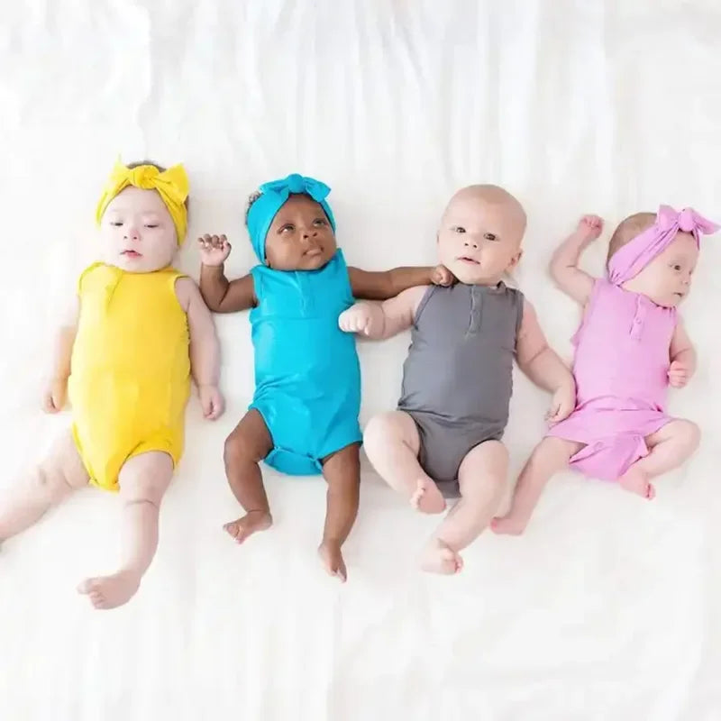 Newborn Boy Rompers Summer Bamboo Baby Girl Romper For 0-24 M One-pieces Infant Casual Bodysuit Clothes Costume Jumpsuits
