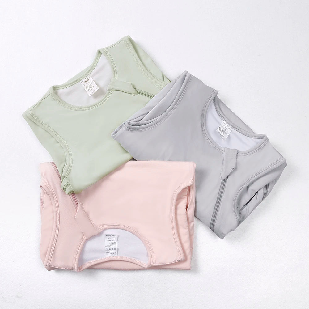 Bamboo Fiber Sleeping Bags Autumn Newborn Girl Crawling Clothes Spring Infant Cotton Anti-kicking