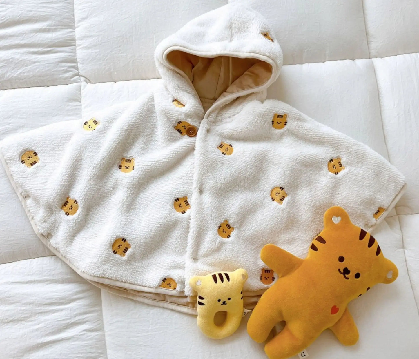 Baby Toddler Infant Girls Winter Coat Clothes Cute Fleece Fur Jacket Embroidery Bear