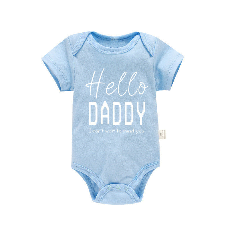 Pure Cotton Baby Triangle Rompers Short Sleeve