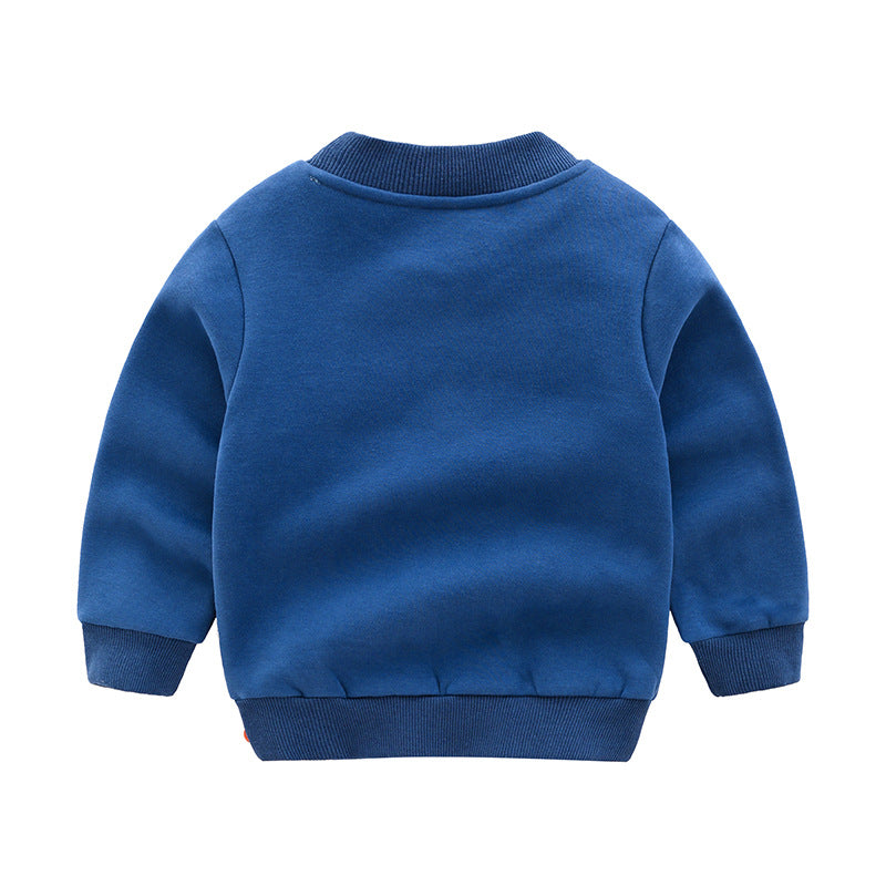 Korean Boys' Sweatshirt Pullover With Cashmere