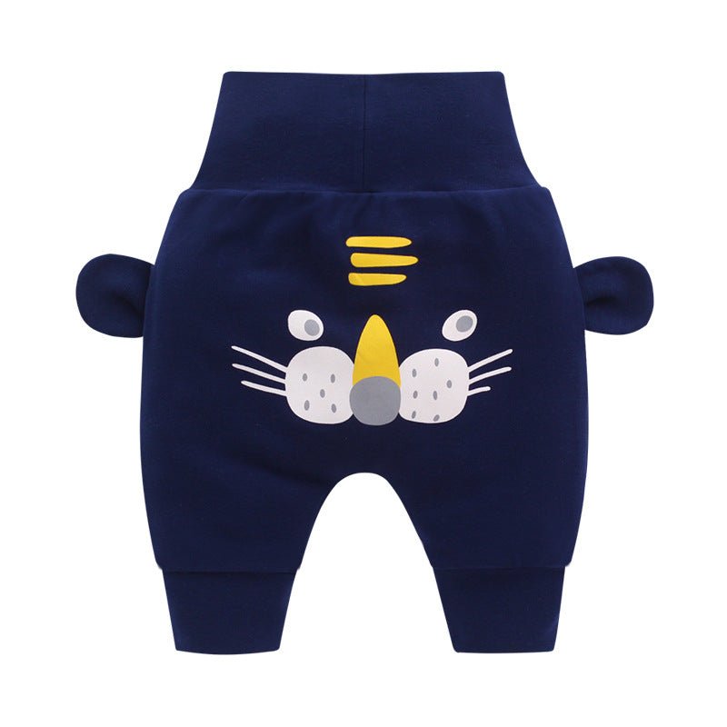 New Boys And Girls Big Pp Pants Baby High Waist Belly Pants Children'S Casual Trousers Trend