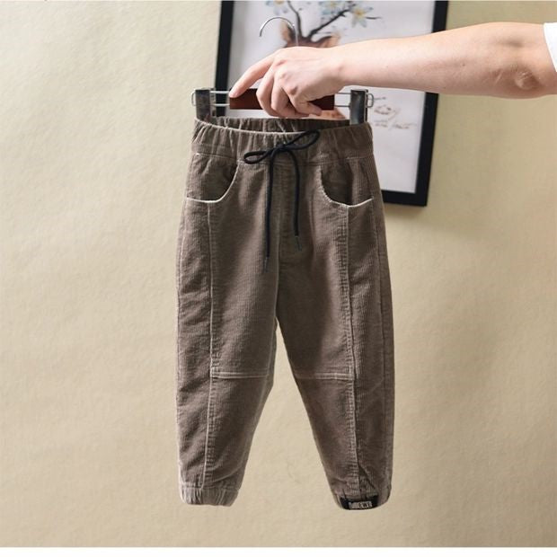 Children's Handsome Corduroy Casual Pants Winter Clothes