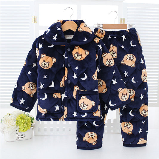 Children's warm pajamas set