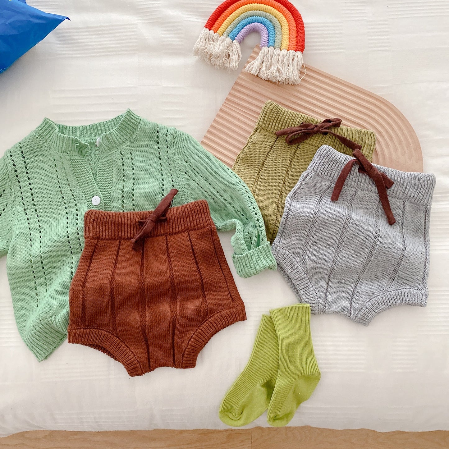 Baby Autumn And Winter Outerwear Knitted Wool Shorts