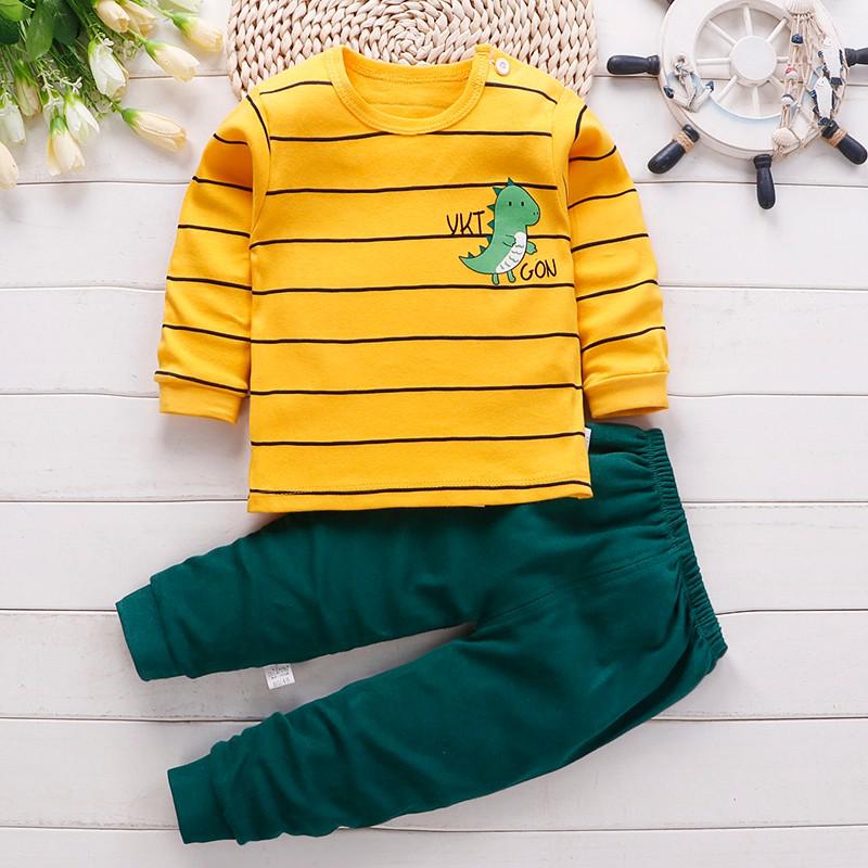 Autumn Cotton Base Baby Pajamas Set