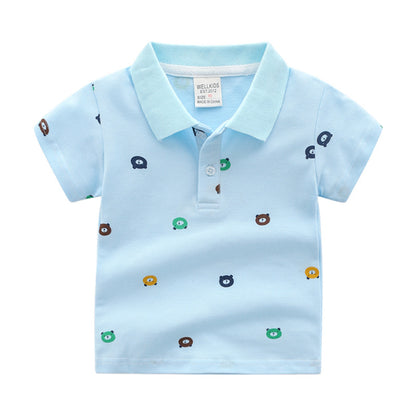 Cartoon Children's Shirt Short Sleeve POLO Shirt