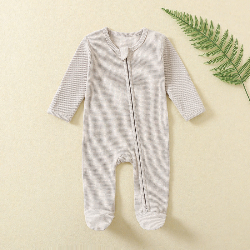 Autumn And Winter Long Sleeve Zipper Baby Jumpsuit