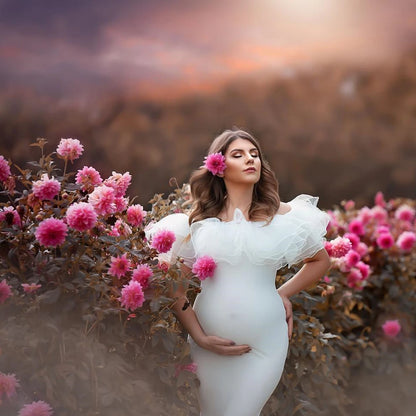 Baby Shower Long Dresses Pregnancy Photo Shoot Dress