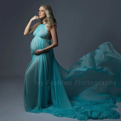 Gold Color Leather African Posing Props For Pregnant Women Photography