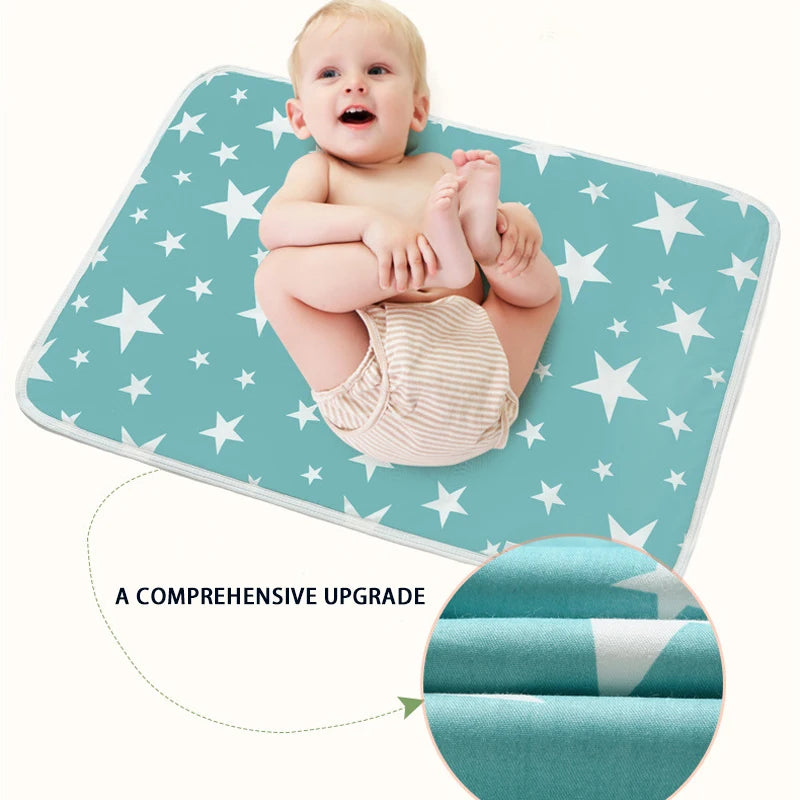 Baby Changing Mats Diaper for Newborn Cotton Waterproof Changing Pats