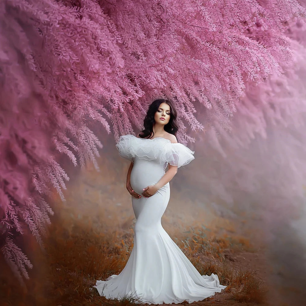 Baby Shower Long Dresses Pregnancy Photo Shoot Dress