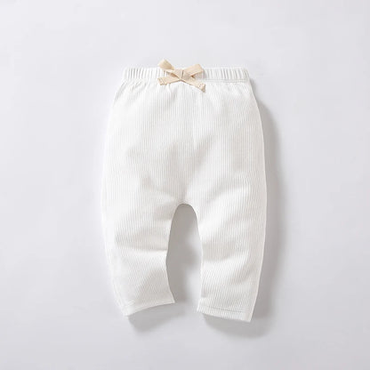 Baby Boy Girl Pants Newborn Cotton Ribbed Leggings Kid Clothes