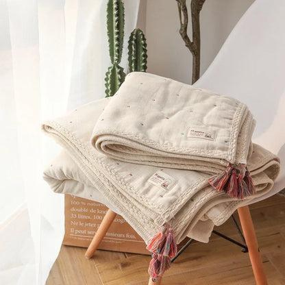 Organic Cotton Baby Blanket Stroller Kids Children Bedding Newborn Babies Accessories