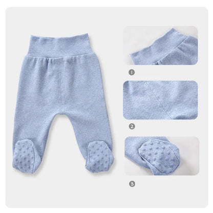 Newborn High Waist Baby Pants Unisex Cotton Trousers Casual Leggings pyjamas