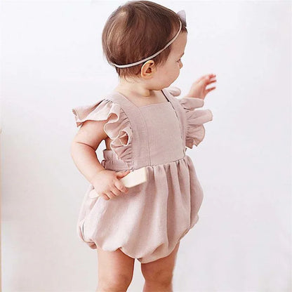 Baby Clothes Ruffles Lace Sleeve Infant Bodysuit for Toddler Girls Clothing Princess