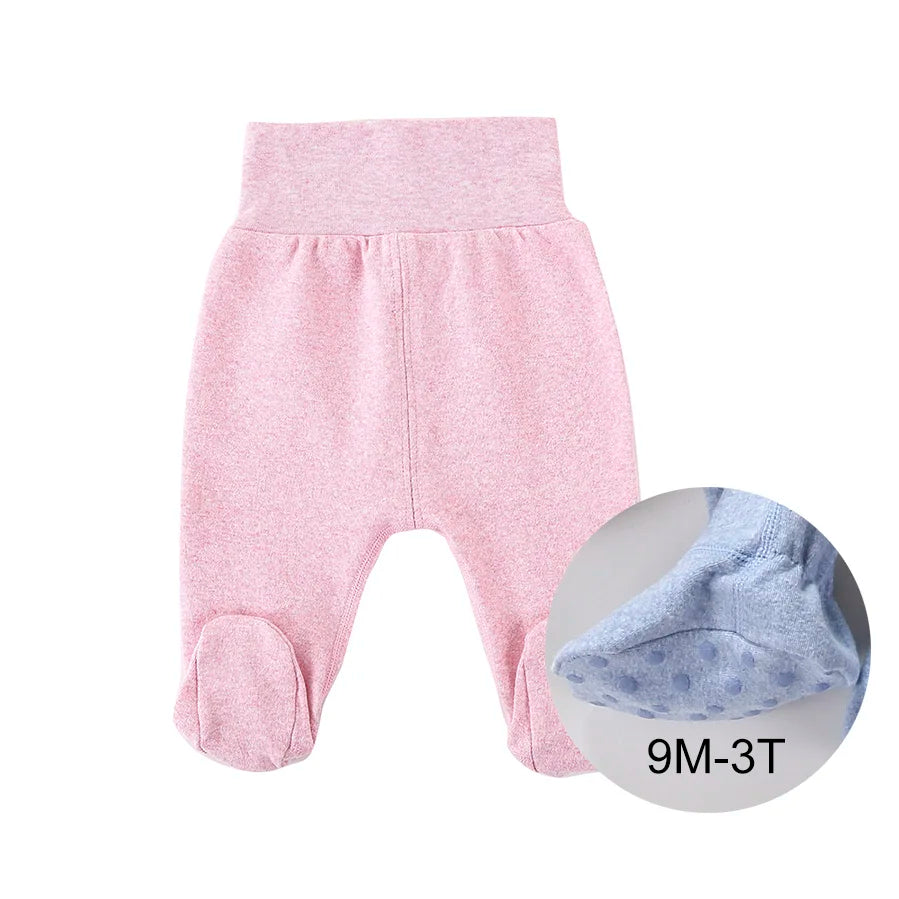 Newborn High Waist Baby Pants Unisex Cotton Trousers Casual Leggings pyjamas