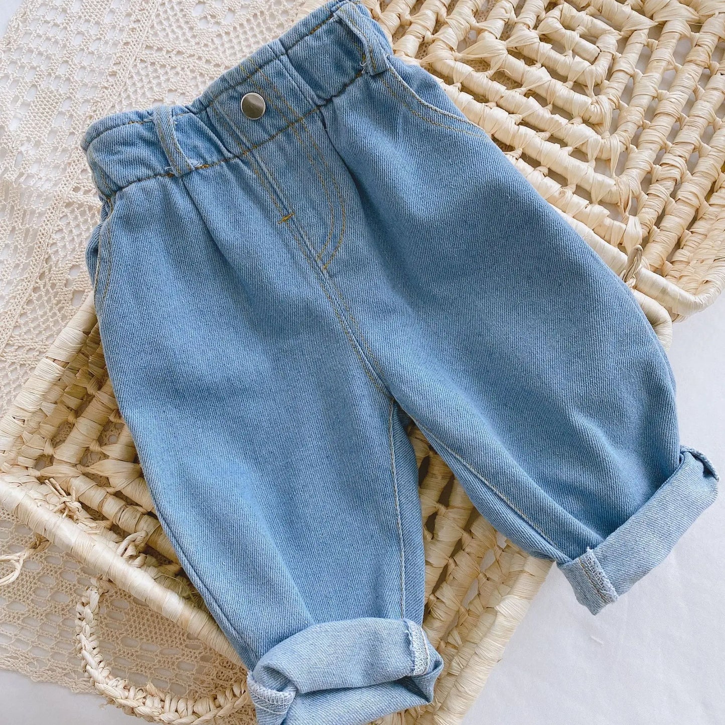 Baby Boy Girl Spring New Fashion Soft Jeans Trousers