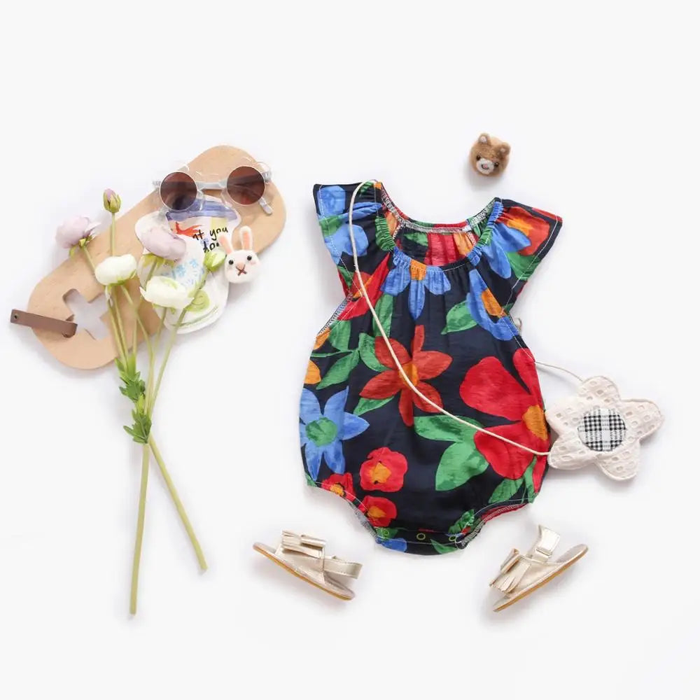 Baby Bodysuit Summer Cotton Baby Girls Clothes Sleeveless Infant Bodysuits