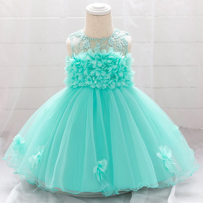 Girls Dress Infant Birthday Party Flower Dresses Cute Little Princess Dress