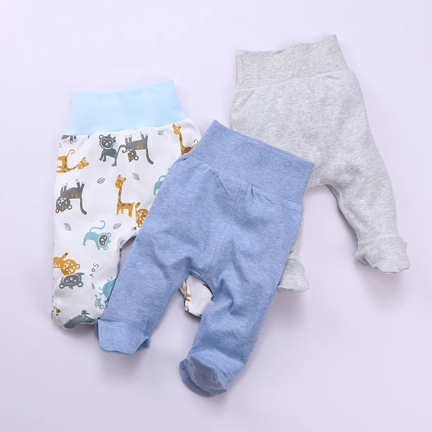 Baby Footed Pants Newborn Baby Boy Girl Leggings High Waist Infant Pants