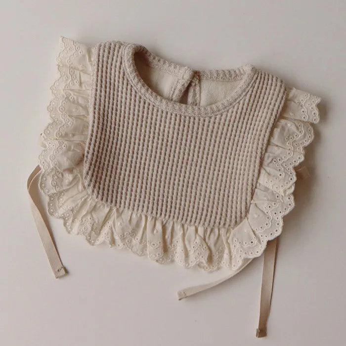 New Baby Girl Lace Vest Sweet Hollow Out Infant Bib Knitted