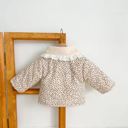 Thick Lamb Lace Collar Infant Toddler Coat Baby Outwear