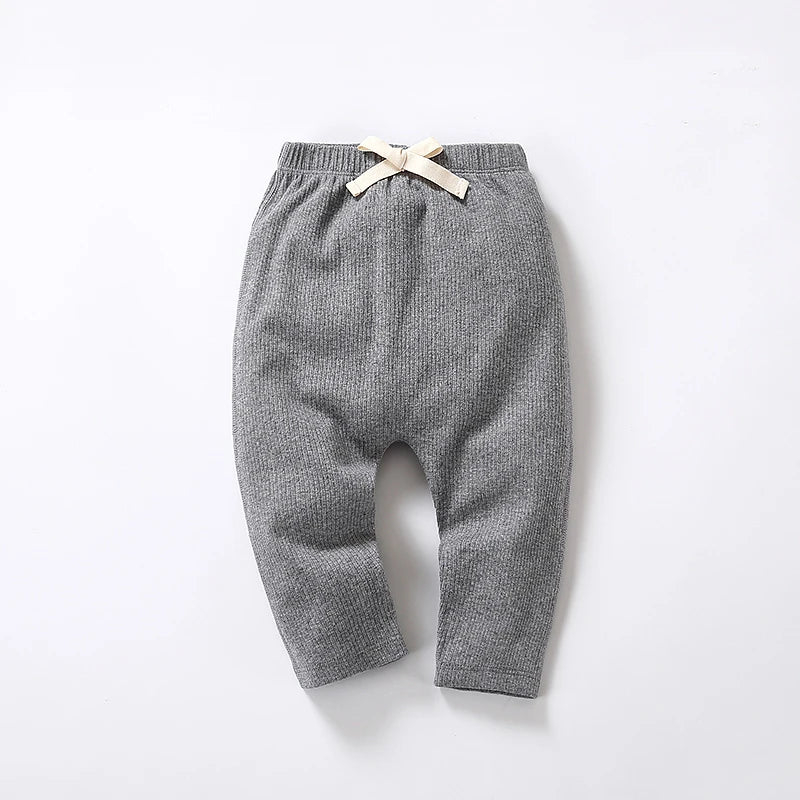 Baby Boy Girl Pants Newborn Cotton Ribbed Leggings Kid Clothes