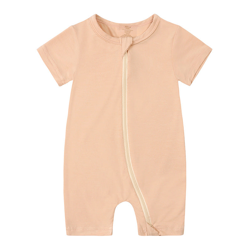 Baby Jumpsuit Bamboo Fiber New Short Sleeve Thin