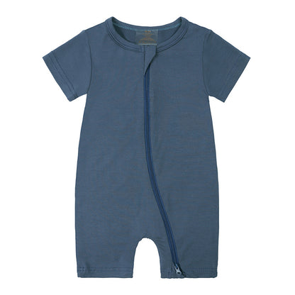 Baby Jumpsuit Bamboo Fiber New Short Sleeve Thin