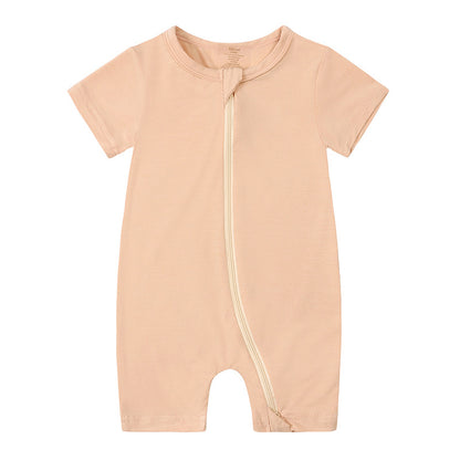 Baby Jumpsuit Bamboo Fiber New Short Sleeve Thin