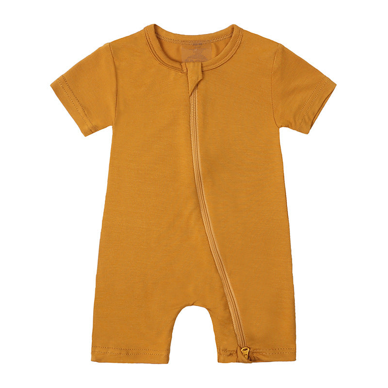 Baby Jumpsuit Bamboo Fiber New Short Sleeve Thin